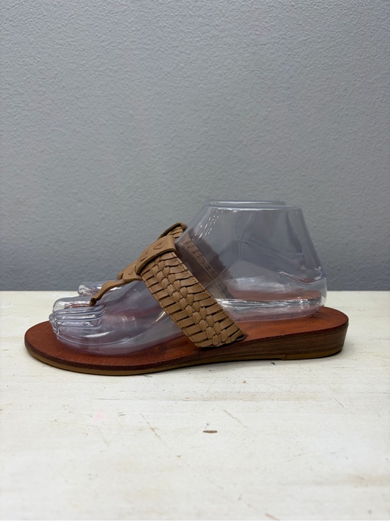 Jack Rogers Shoes - Jack Rogers Brown Leather Thong Sandals Size 8
